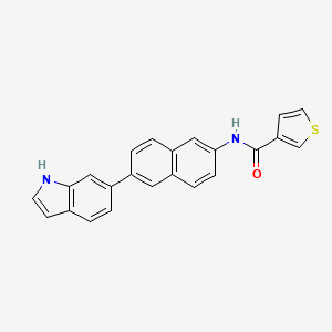 molecular formula C23H16N2OS B8734242 N-(6-(1H-indol-6-yl)naphthalen-2-yl)thiophene-3-carboxamide CAS No. 919362-71-3