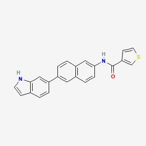 N-(6-(1H-indol-6-yl)naphthalen-2-yl)thiophene-3-carboxamide