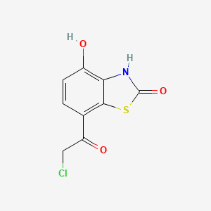 molecular formula C9H6ClNO3S B8734265 7-(2-Chloroacetyl)-4-hydroxybenzo[d]thiazol-2(3H)-one 