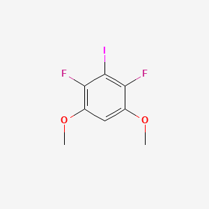 molecular formula C8H7F2IO2 B8734308 2,4-Difluoro-3-iodo-1,5-dimethoxybenzene 