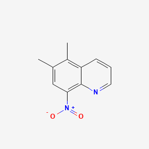 molecular formula C11H10N2O2 B8734351 5,6-Dimethyl-8-nitroquinoline CAS No. 68527-68-4