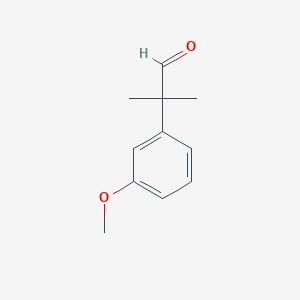 molecular formula C11H14O2 B8734357 2-(3-Methoxyphenyl)-2-methylpropanal 