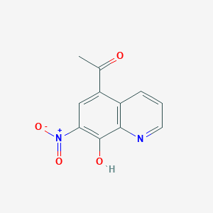 molecular formula C11H8N2O4 B8734384 1-(8-Hydroxy-7-nitroquinolin-5-yl)ethanone CAS No. 58946-97-7