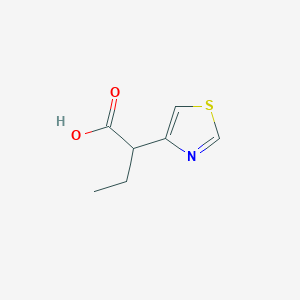 molecular formula C7H9NO2S B8734417 2-(Thiazol-4-yl)butanoic acid 