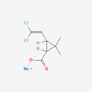 molecular formula C8H9Cl2NaO2 B8734428 Sodium 3-(2,2-dichlorovinyl)-2,2-dimethylcyclopropanecarboxylate CAS No. 57112-15-9