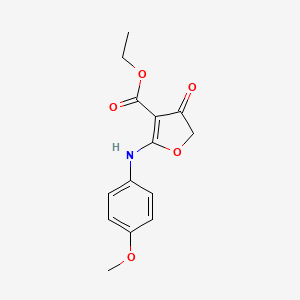 B8734567 Ethyl 2-[(4-methoxyphenyl)amino]-4-oxo-4,5-dihydrofuran-3-carboxylate CAS No. 3148-33-2