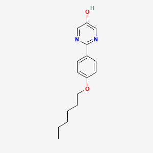 molecular formula C16H20N2O2 B8734594 2-(4-Hexoxyphenyl)pyrimidin-5-ol CAS No. 131548-44-2