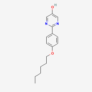 molecular formula C16H20N2O2 B8734594 2-(4-(Hexyloxy)phenyl)pyrimidin-5-ol CAS No. 131548-44-2