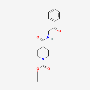 molecular formula C19H26N2O4 B8734612 Tert-butyl 4-[(2-oxo-2-phenylethyl)carbamoyl]piperidine-1-carboxylate 