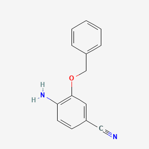 molecular formula C14H12N2O B8734624 4-Amino-3-benzyloxybenzonitrile 