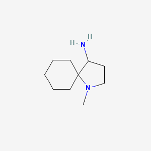 molecular formula C10H20N2 B8734655 1-Methyl-1-azaspiro[4.5]decan-4-amine CAS No. 89732-19-4