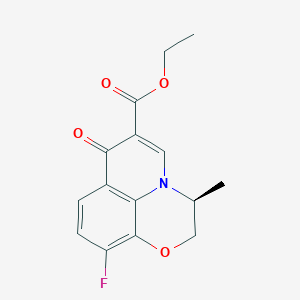 molecular formula C15H14FNO4 B8734687 Ethyl (s)-10-fluoro-3-methyl-7-oxo-2,3-dihydro-7h-[1,4]oxazino[2,3,4-ij]quinoline-6-carboxylate 
