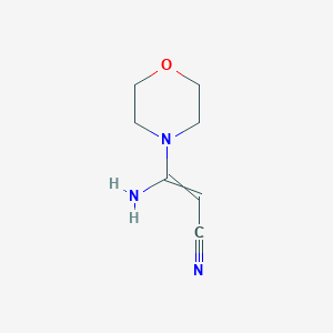 molecular formula C7H11N3O B8734745 3-Amino-3-morpholinoacrylonitrile 