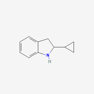 molecular formula C11H13N B8734766 (+/-)-2-Cyclopropylindoline 