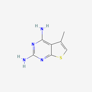 molecular formula C7H8N4S B8734881 Thieno[2,3-d]pyrimidine-2,4-diamine, 5-methyl- 