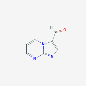 molecular formula C7H5N3O B008735 イミダゾ[1,2-a]ピリミジン-3-カルバルデヒド CAS No. 106012-56-0