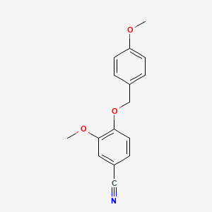 molecular formula C16H15NO3 B8735034 3-Methoxy-4-(4-methoxy-benzyloxy)-benzonitrile 