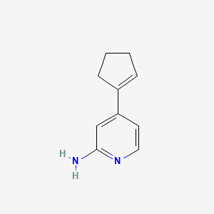 molecular formula C10H12N2 B8735088 4-Cyclopent-1-en-1-ylpyridine-2-amine 