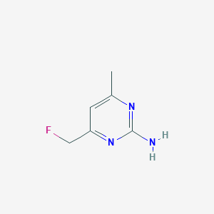 molecular formula C6H8FN3 B8735096 4-(Fluoromethyl)-6-methylpyrimidin-2-amine 