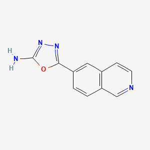 molecular formula C11H8N4O B8735099 5-(Isoquinolin-6-yl)-1,3,4-oxadiazol-2-amine 