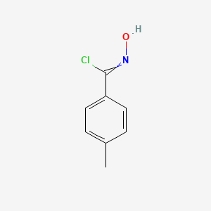 molecular formula C8H8ClNO B8735136 N-hydroxy-4-methylbenzenecarboximidoyl chloride 