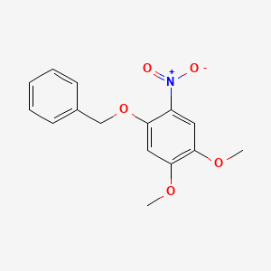 molecular formula C15H15NO5 B8735152 1-(Benzyloxy)-4,5-dimethoxy-2-nitrobenzene CAS No. 30058-43-6