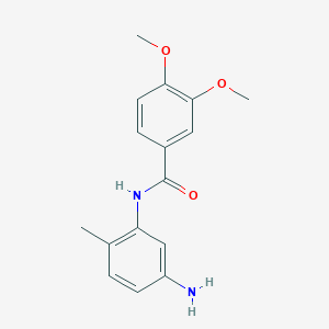 molecular formula C16H18N2O3 B8735171 N-(5-Amino-2-methylphenyl)-3,4-dimethoxybenzamide 