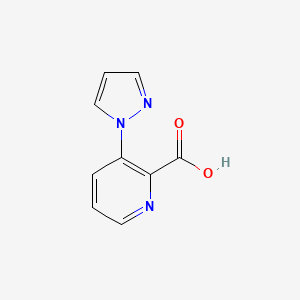 molecular formula C9H7N3O2 B8735178 3-(1H-pyrazol-1-yl)pyridine-2-carboxylic acid 
