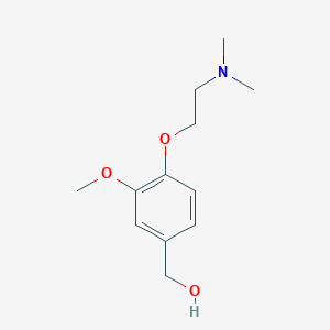 molecular formula C12H19NO3 B8735205 [4-{[2-(Dimethylamino)ethyl]oxy}-3-(methyloxy)phenyl]methanol 
