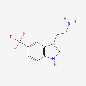 molecular formula C11H11F3N2 B8735220 2-(5-(trifluoromethyl)-1H-indol-3-yl)ethanamine 