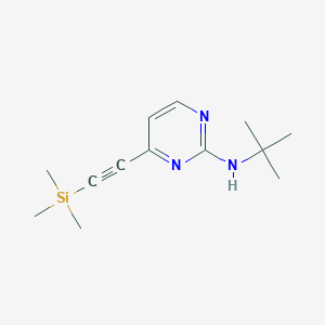 molecular formula C13H21N3Si B8735236 2-tert-Butylamino-4-[trimethylsilylethynyl]pyrimidine CAS No. 876521-29-8