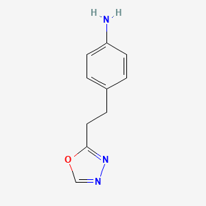 molecular formula C10H11N3O B8735244 4-(2-(1,3,4-Oxadiazol-2-yl)ethyl)aniline 