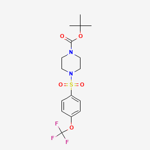 molecular formula C16H21F3N2O5S B8735257 4-(4-Trifluoromethoxy-benzenesulfonyl)-piperazine-1-carboxylic acid tert-butyl ester 