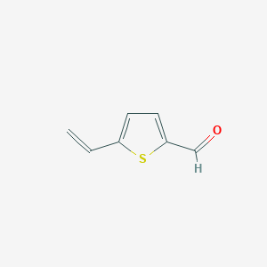 molecular formula C7H6OS B8735276 2-Thiophenecarboxaldehyde, 5-ethenyl- 