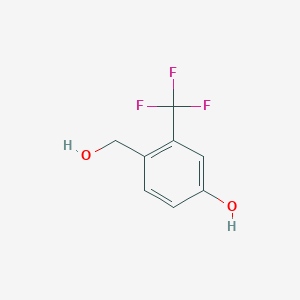 molecular formula C8H7F3O2 B8735295 4-(Hydroxymethyl)-3-(trifluoromethyl)phenol 