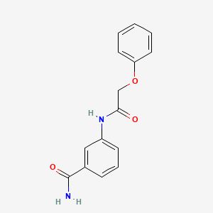 molecular formula C15H14N2O3 B8735296 3-(2-Phenoxyacetamido)benzamide 