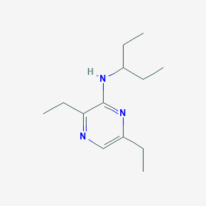 molecular formula C13H23N3 B8735347 3,6-Diethyl-N-(3-pentanyl)-2-pyrazinamine 