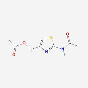 molecular formula C8H10N2O3S B8735354 (2-Acetamido-1,3-thiazol-4-yl)methyl acetate CAS No. 111608-67-4