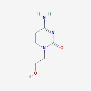 molecular formula C6H9N3O2 B8735359 1-(2-Hydroxyethyl)cytosine 