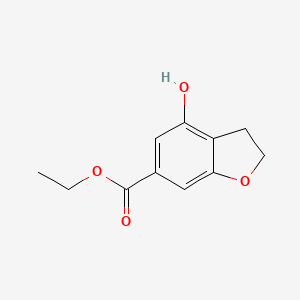 molecular formula C11H12O4 B8735394 Ethyl 4-hydroxy-2,3-dihydrobenzofuran-6-carboxylate 