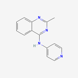 molecular formula C14H12N4 B8735427 2-Methyl-N-(pyridin-4-yl)quinazolin-4-amine CAS No. 827031-73-2