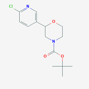 molecular formula C14H19ClN2O3 B8735438 Tert-butyl 2-(6-chloropyridin-3-YL)morpholine-4-carboxylate 