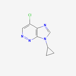 molecular formula C8H7ClN4 B8735451 4-Chloro-7-cyclopropyl-7H-imidazo[4,5-c]pyridazine 
