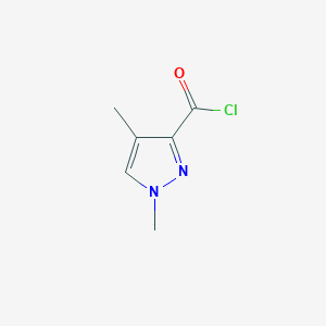 molecular formula C6H7ClN2O B8735470 1,4-Dimethyl-1H-pyrazole-3-carbonyl chloride CAS No. 861585-80-0