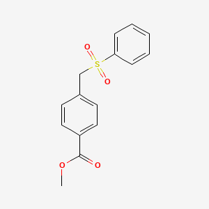 molecular formula C15H14O4S B8735492 Methyl 4-((phenylsulfonyl)methyl)benzoate CAS No. 59584-27-9