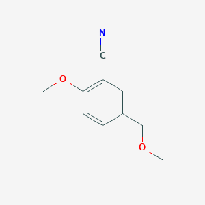 molecular formula C10H11NO2 B8735583 2-Methoxy-5-methoxymethyl-benzonitrile 