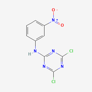 molecular formula C9H5Cl2N5O2 B8735595 2,4-Dichloro-6-(3-nitroanilino)-1,3,5-triazine 