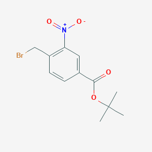 molecular formula C12H14BrNO4 B8735616 t-Butyl 4-bromomethyl-3-nitrobenzoate 