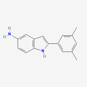 molecular formula C16H16N2 B8735623 2-(3,5-Dimethylphenyl)-1H-indol-5-amine 
