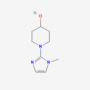 molecular formula C9H15N3O B8735639 1-(1-Methyl-1H-imidazol-2-yl)piperidin-4-ol 